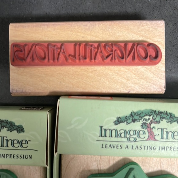 3 piece stamp set with small ink pad bonus! Amazing condition. Hardly used. - Picture 10 of 11